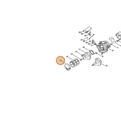 STIHL part 1108-140-1000 — IPL diagram snippet (6x zoom, amber highlight)