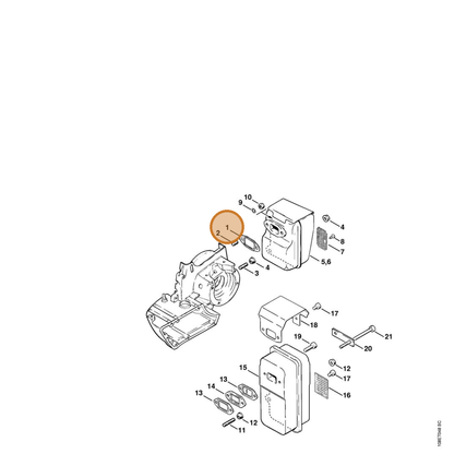 STIHL part 1108-149-0600 — IPL diagram snippet (6x zoom, amber highlight)
