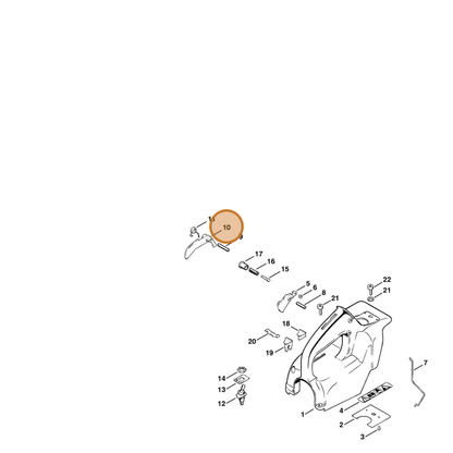 STIHL part 1108-182-0800 — IPL diagram snippet (6x zoom, amber highlight)