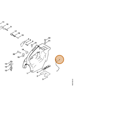 STIHL part 1108-182-1500 — IPL diagram snippet (6x zoom, amber highlight)
