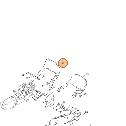 STIHL part 1108-792-9106 — IPL diagram snippet (6x zoom, amber highlight)
