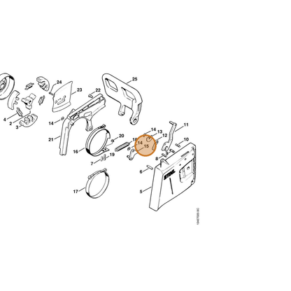 STIHL part 1111-160-5101 — IPL diagram snippet (6x zoom, amber highlight)