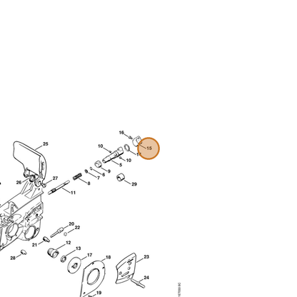 STIHL part 1111-647-7000 — IPL diagram snippet (6x zoom, amber highlight)