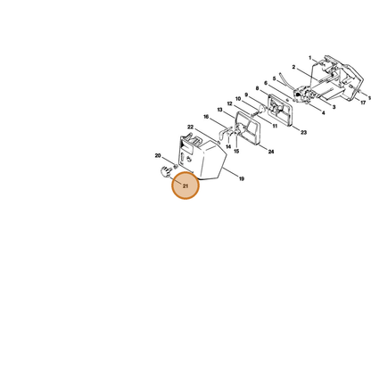 STIHL part 1113-140-9200 — IPL diagram snippet (6x zoom, amber highlight)
