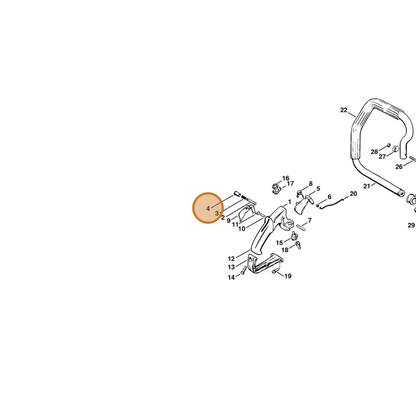 STIHL part 1113-182-9305 — IPL diagram snippet (6x zoom, amber highlight)