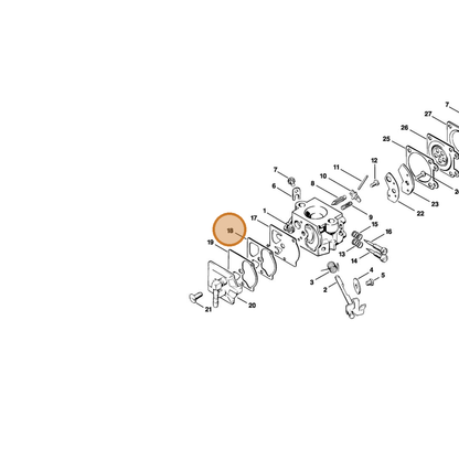 STIHL part 1114-129-0900 — IPL diagram snippet (6x zoom, amber highlight)