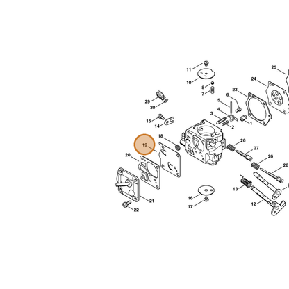 STIHL part 1115-121-4800 — IPL diagram snippet (6x zoom, amber highlight)