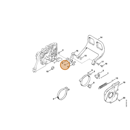 STIHL part 1117-162-5020 — IPL diagram snippet (6x zoom, amber highlight)