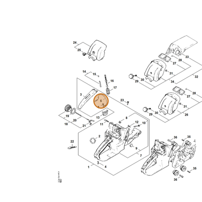 STIHL part 1117-440-2200 — IPL diagram snippet (6x zoom, amber highlight)