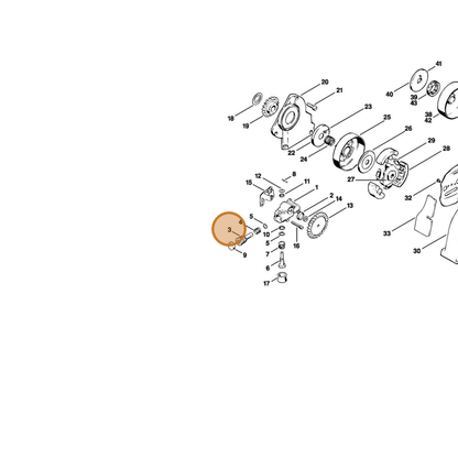STIHL part 1117-647-0601 — IPL diagram snippet (6x zoom, amber highlight)