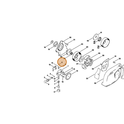 STIHL part 1117-647-9800 — IPL diagram snippet (6x zoom, amber highlight)