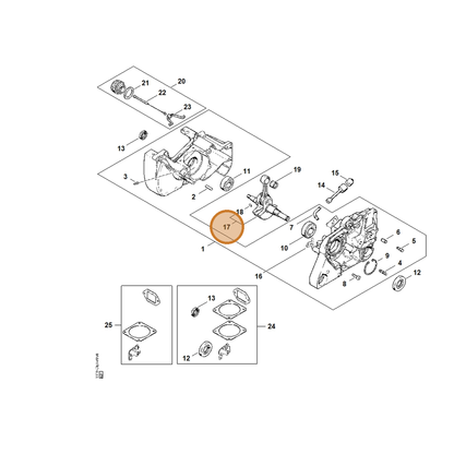 STIHL part 1119-030-0400 — IPL diagram snippet (6x zoom, amber highlight)