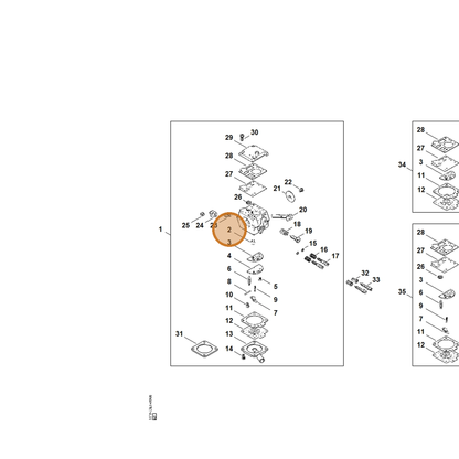STIHL part 1119-121-5402 — IPL diagram snippet (6x zoom, amber highlight)