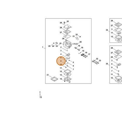 STIHL part 1119-121-9200 — IPL diagram snippet (6x zoom, amber highlight)