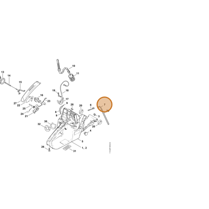 STIHL part 1119-122-3900 — IPL diagram snippet (6x zoom, amber highlight)