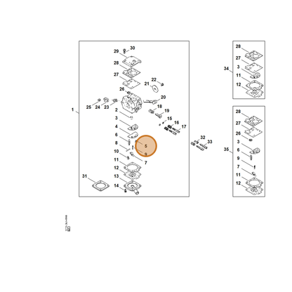 STIHL part 1119-122-7900 — IPL diagram snippet (6x zoom, amber highlight)