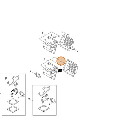 STIHL part 1119-145-0806 — IPL diagram snippet (6x zoom, amber highlight)
