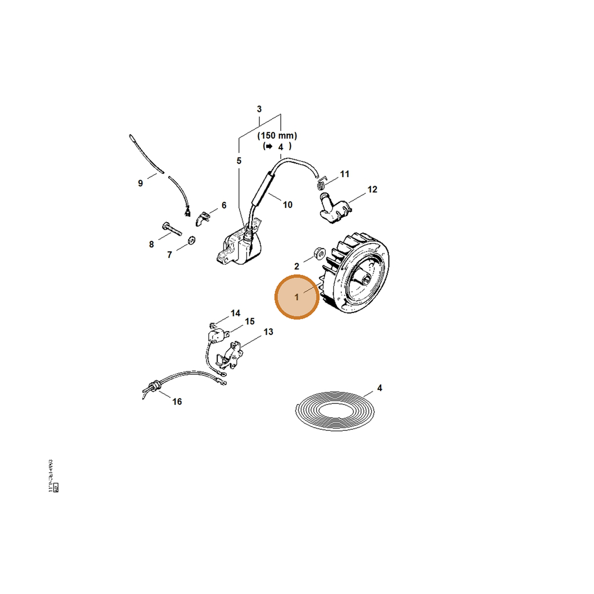 STIHL part 1119-400-1206 — IPL diagram snippet (6x zoom, amber highlight)