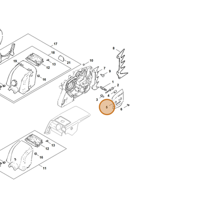 STIHL part 1119-664-1000 — IPL diagram snippet (6x zoom, amber highlight)