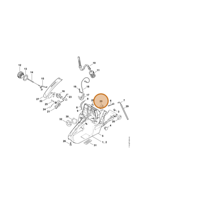 STIHL part 1119-791-8400 — IPL diagram snippet (6x zoom, amber highlight)