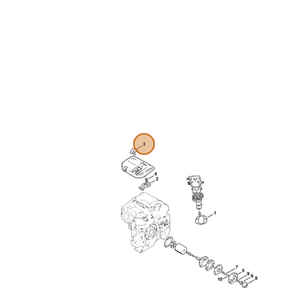STIHL part 1120-121-2500 — IPL diagram snippet (6x zoom, amber highlight)