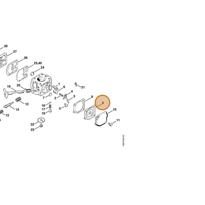 STIHL part 1120-121-4700 — IPL diagram snippet (6x zoom, amber highlight)