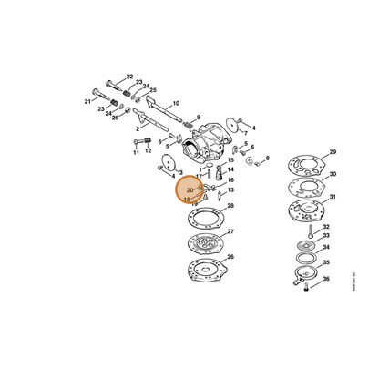 STIHL part 1120-121-5401 — IPL diagram snippet (6x zoom, amber highlight)