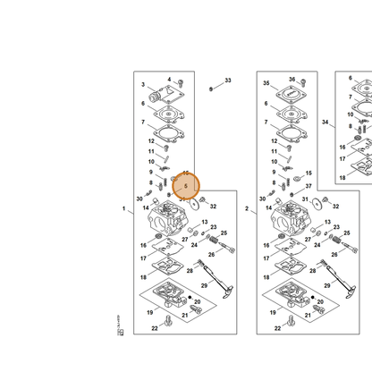 STIHL part 1120-121-5600 — IPL diagram snippet (6x zoom, amber highlight)