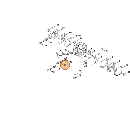 STIHL part 1120-122-6702 — IPL diagram snippet (6x zoom, amber highlight)
