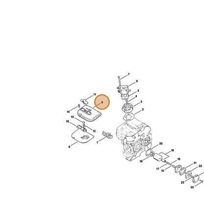 STIHL part 1120-140-1005 — IPL diagram snippet (6x zoom, amber highlight)