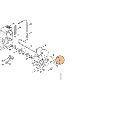 STIHL part 1120-353-7802 — IPL diagram snippet (6x zoom, amber highlight)