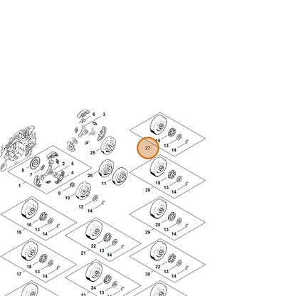 STIHL part 1121-007-1001 — IPL diagram snippet (6x zoom, amber highlight)