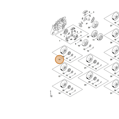 STIHL part 1121-007-1037 — IPL diagram snippet (6x zoom, amber highlight)