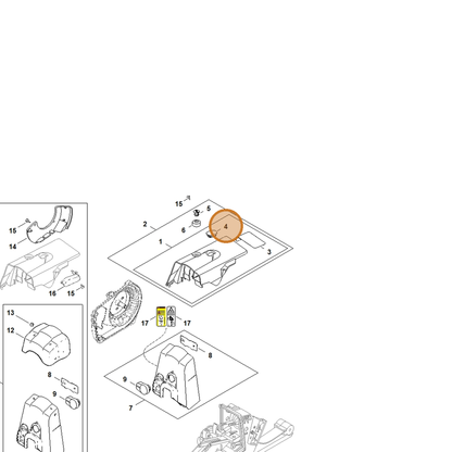 STIHL part 1121-084-7101 — IPL diagram snippet (6x zoom, amber highlight)
