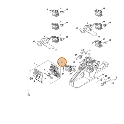 STIHL part 1121-120-0602 — IPL diagram snippet (6x zoom, amber highlight)