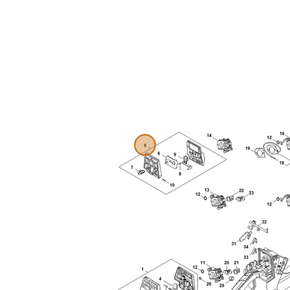 STIHL part 1121-120-1611 — IPL diagram snippet (6x zoom, amber highlight)