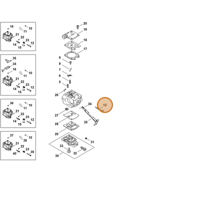 STIHL part 1121-122-6806 — IPL diagram snippet (6x zoom, amber highlight)