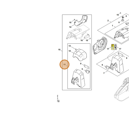 STIHL part 1121-140-1916 — IPL diagram snippet (6x zoom, amber highlight)