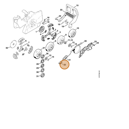 STIHL part 1121-162-8000 — IPL diagram snippet (6x zoom, amber highlight)