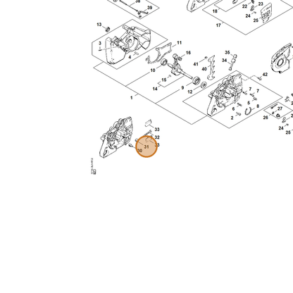 STIHL part 1121-664-2800 — IPL diagram snippet (6x zoom, amber highlight)
