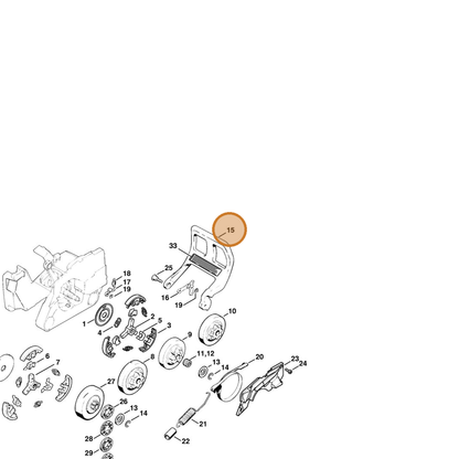 STIHL part 1121-792-9101 — IPL diagram snippet (6x zoom, amber highlight)