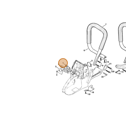 STIHL part 1122-120-0616 — IPL diagram snippet (6x zoom, amber highlight)