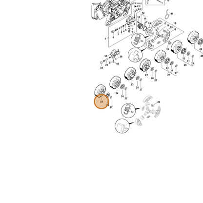 STIHL part 1122-640-2002 — IPL diagram snippet (6x zoom, amber highlight)