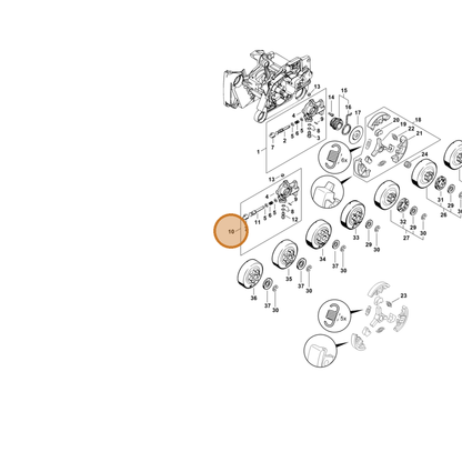 STIHL part 1122-640-3201 — IPL diagram snippet (6x zoom, amber highlight)