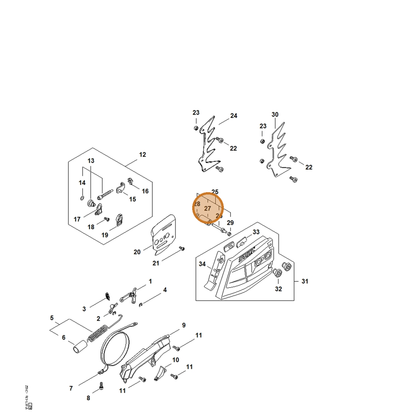 STIHL part 1122-656-6600 — IPL diagram snippet (6x zoom, amber highlight)