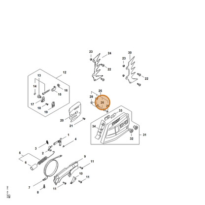 STIHL part 1122-656-6801 — IPL diagram snippet (6x zoom, amber highlight)