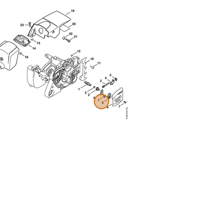 STIHL part 1122-664-4500 — IPL diagram snippet (6x zoom, amber highlight)