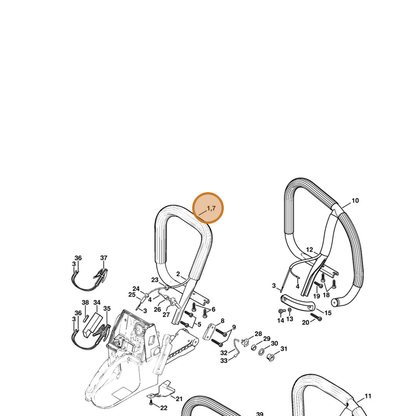 STIHL part 1122-790-1752 — IPL diagram snippet (6x zoom, amber highlight)