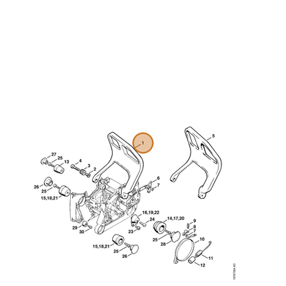 STIHL part 1122-790-9101 — IPL diagram snippet (6x zoom, amber highlight)