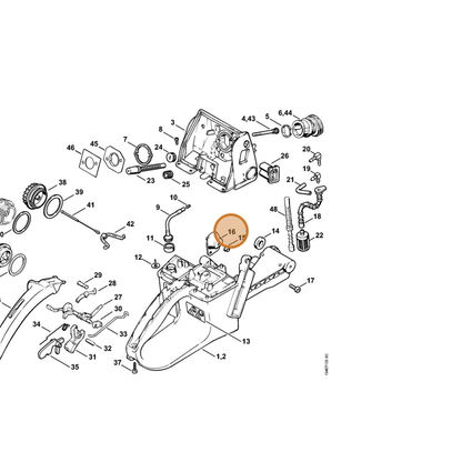 STIHL part 1122-790-9920 — IPL diagram snippet (6x zoom, amber highlight)